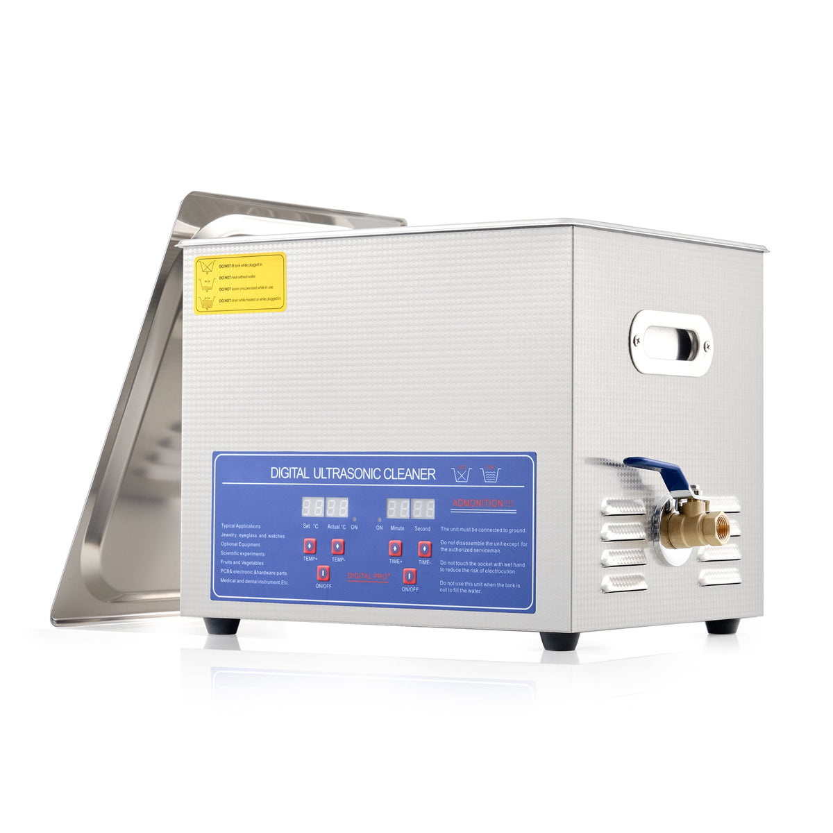 COZ 10L Ultrasonic Cleaner with Digital Heater and Timer