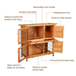 Clearance 2-Tier Outdoor Wooden Hutch