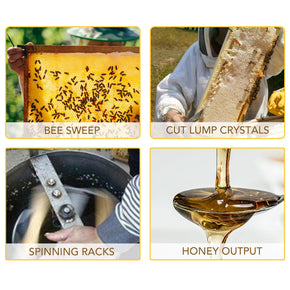 2 Frame Manual Honey Extractor Beekeeping Honeycomb Drum 29" - Kaiezen