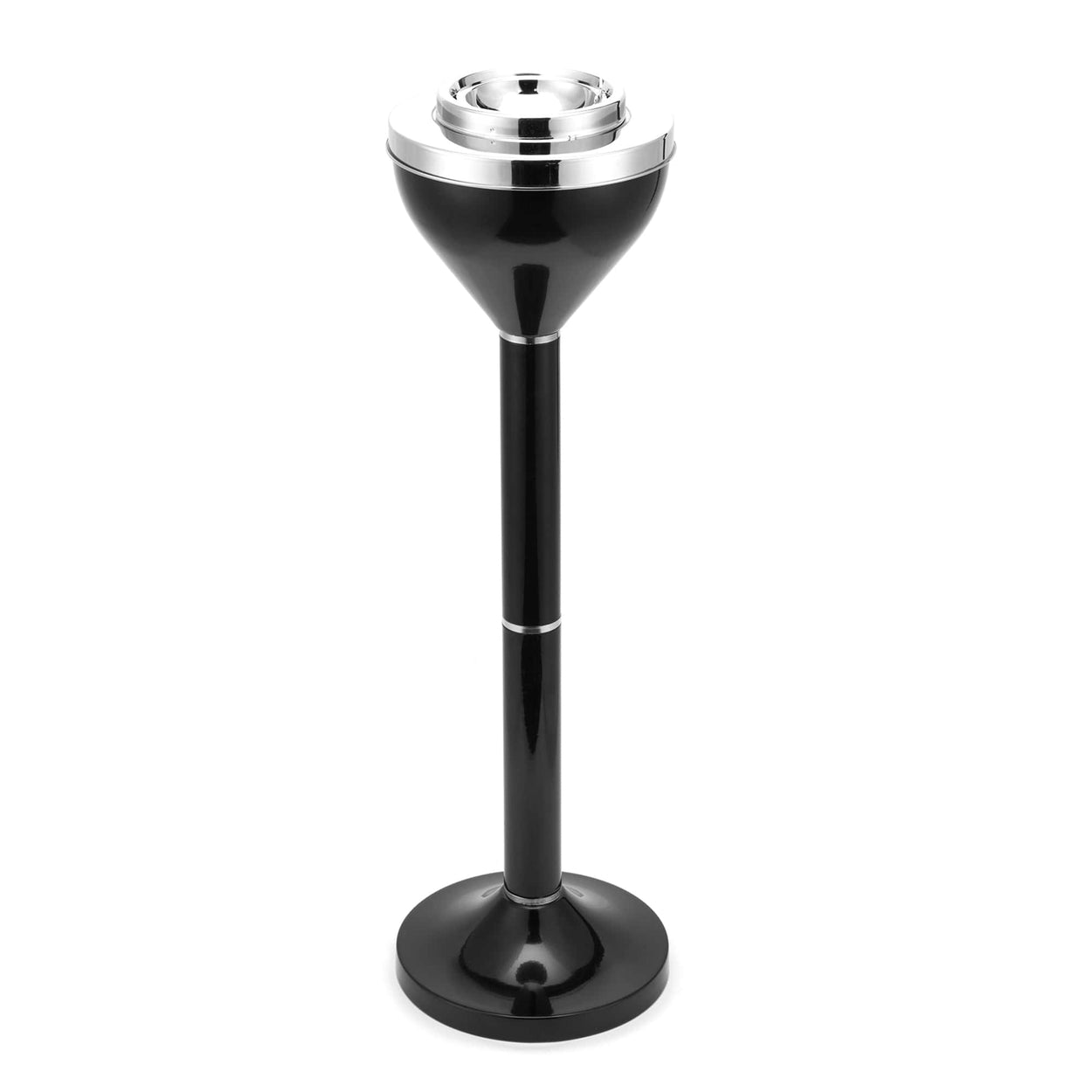 CO-Z black outdoor ashtray stand with Lid