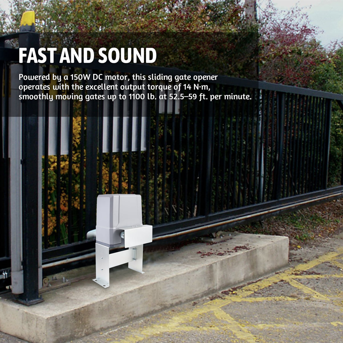 COZ Solar Gate Opener Kit for 1100lb Sliding Doors