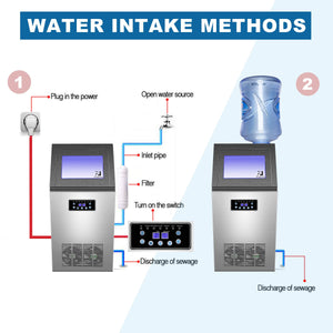 CO-Z Freestanding Commercial Ice Maker Machine, 160 Pounds Ice in 24H