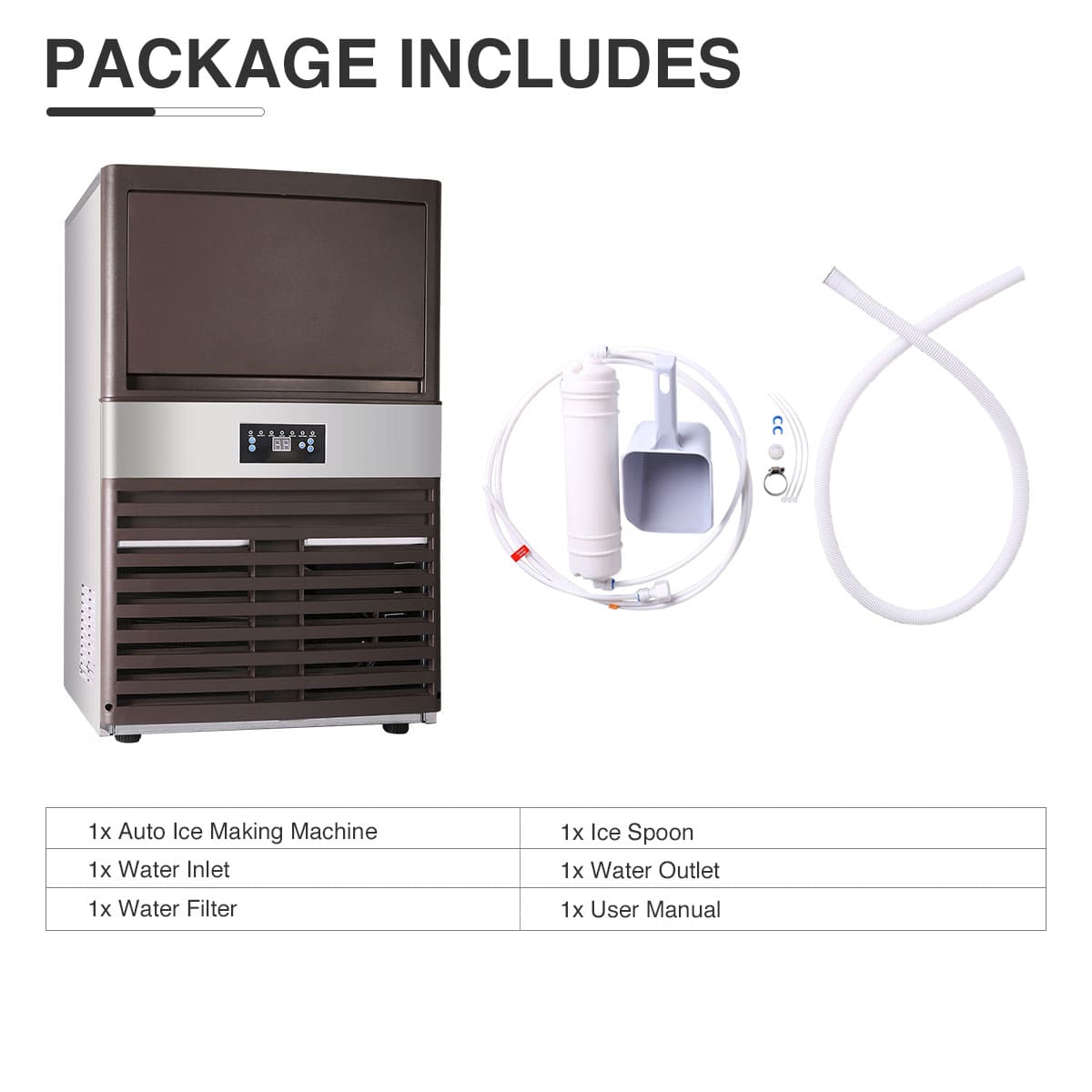 Freestanding Stainless Steel Built-in Ice Machine for Restaurant Bar