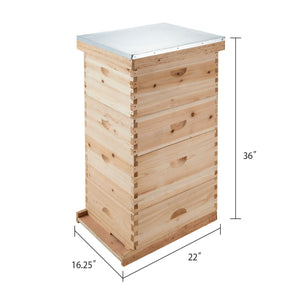 CO-Z 40-Frame Langstroth Bee Hive for Garden with 20 Medium 20 Deep Frames