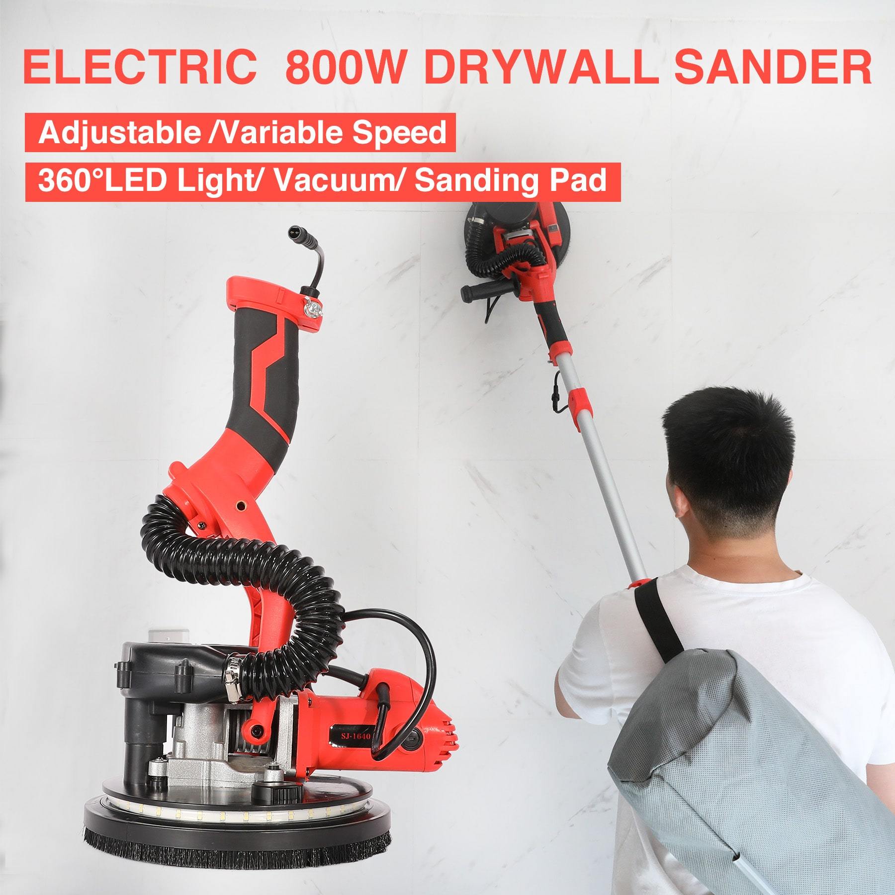 Electric 800W Drywall Sander with Vacuum