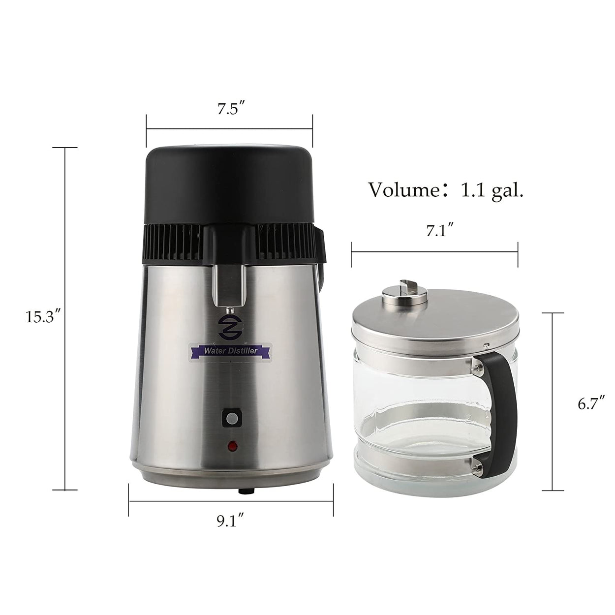 CO-Z Water Distiller (Brushed Stainless Steel)