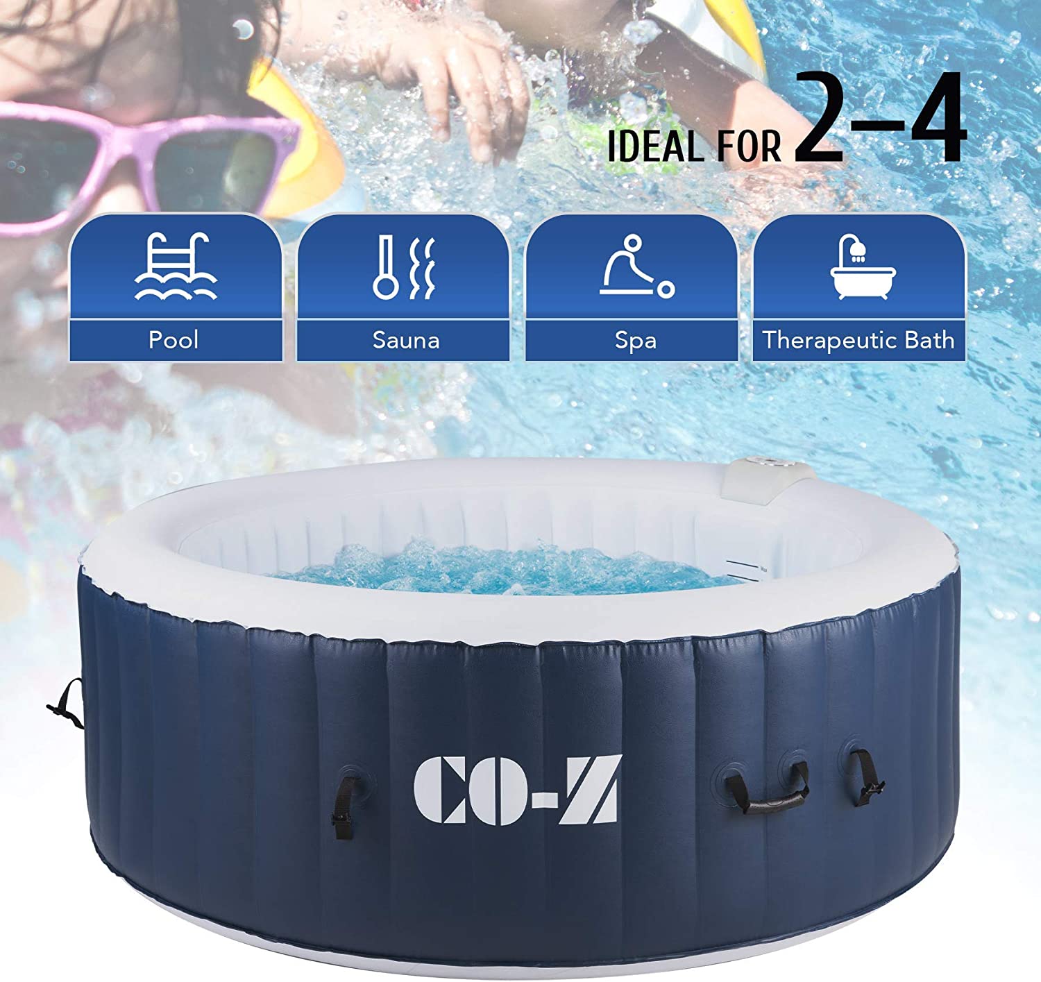 CO-Z 4 person spa inflatable