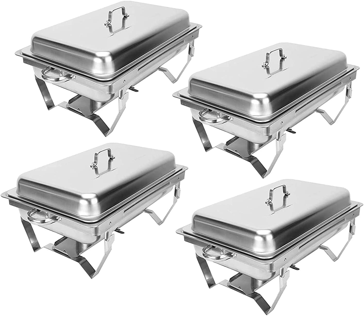 Chafing Dish Sets of 4 - 9L/8Q Stainless Steel Pans