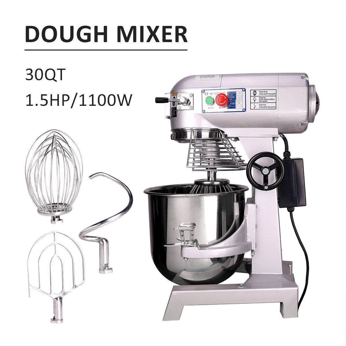 30 Quart 3 Speed Dough Food Mixer