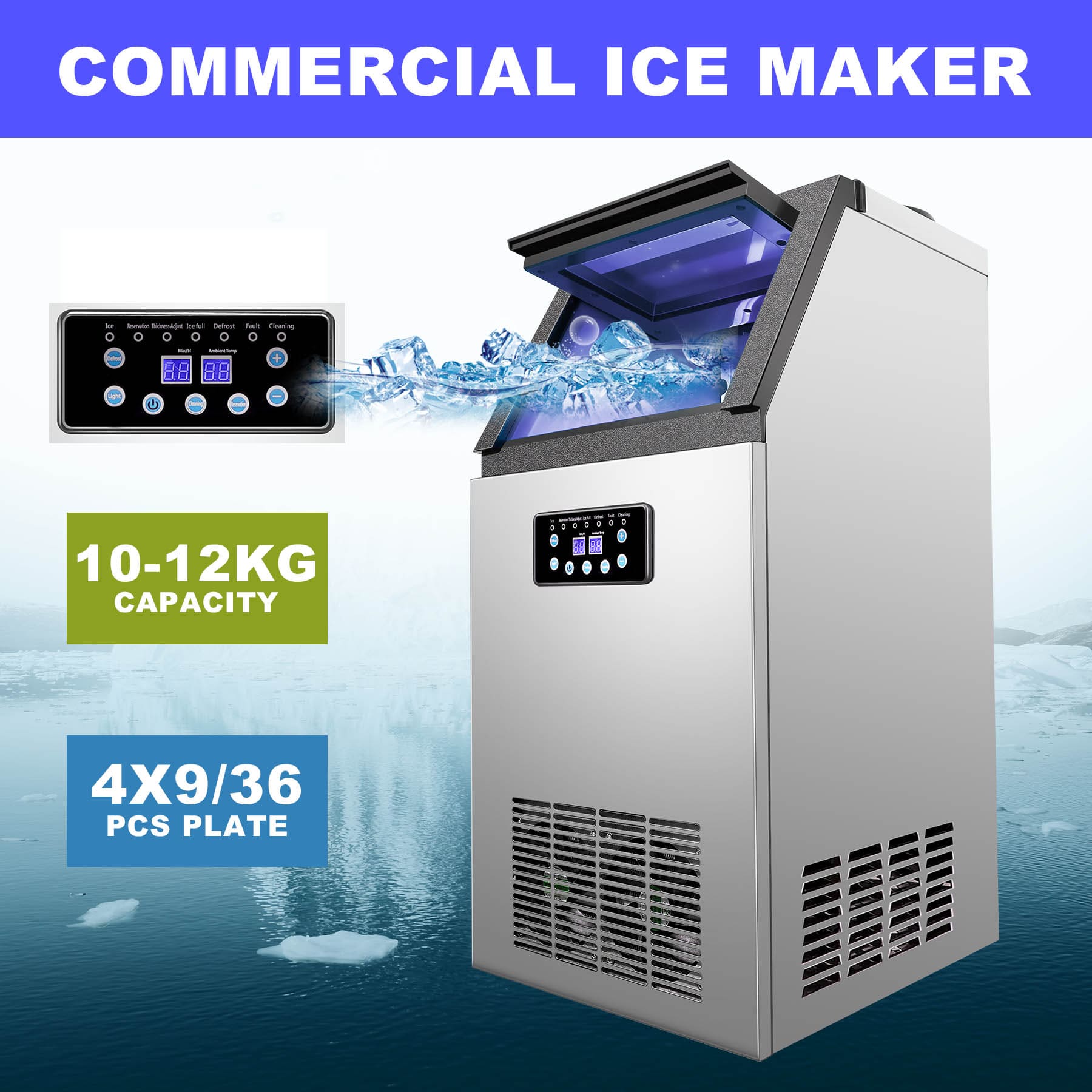 CO-Z 130LBS Commercial Ice Maker Machines for Sale