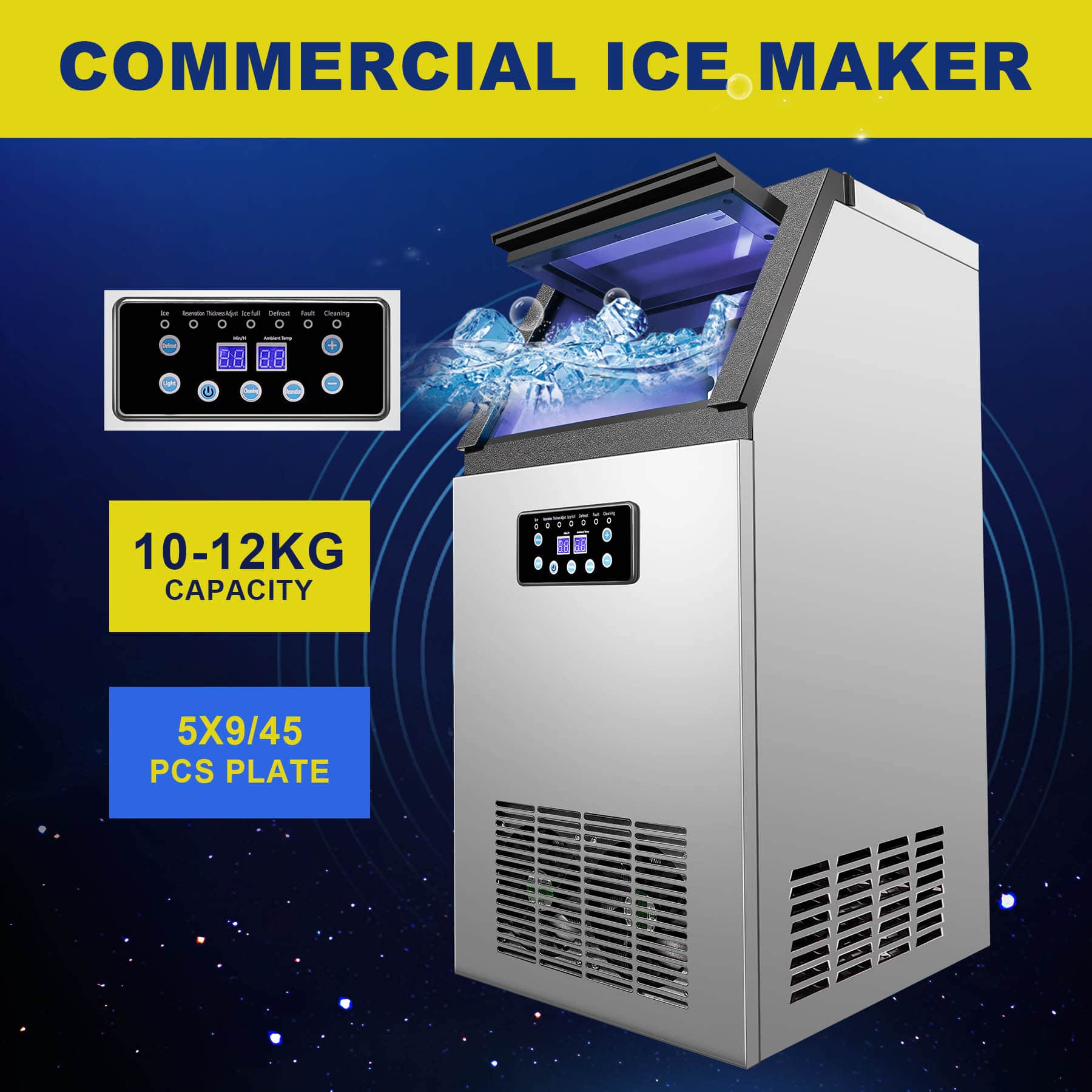 160-Pounds Commercial Ice Maker Machine for Sale