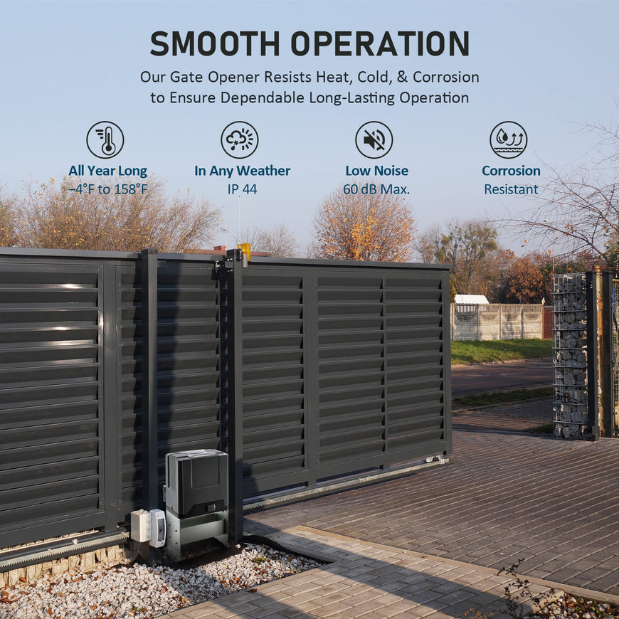 CO-Z 4400lb Automatic Sliding Gate Opener with Hardware Kit