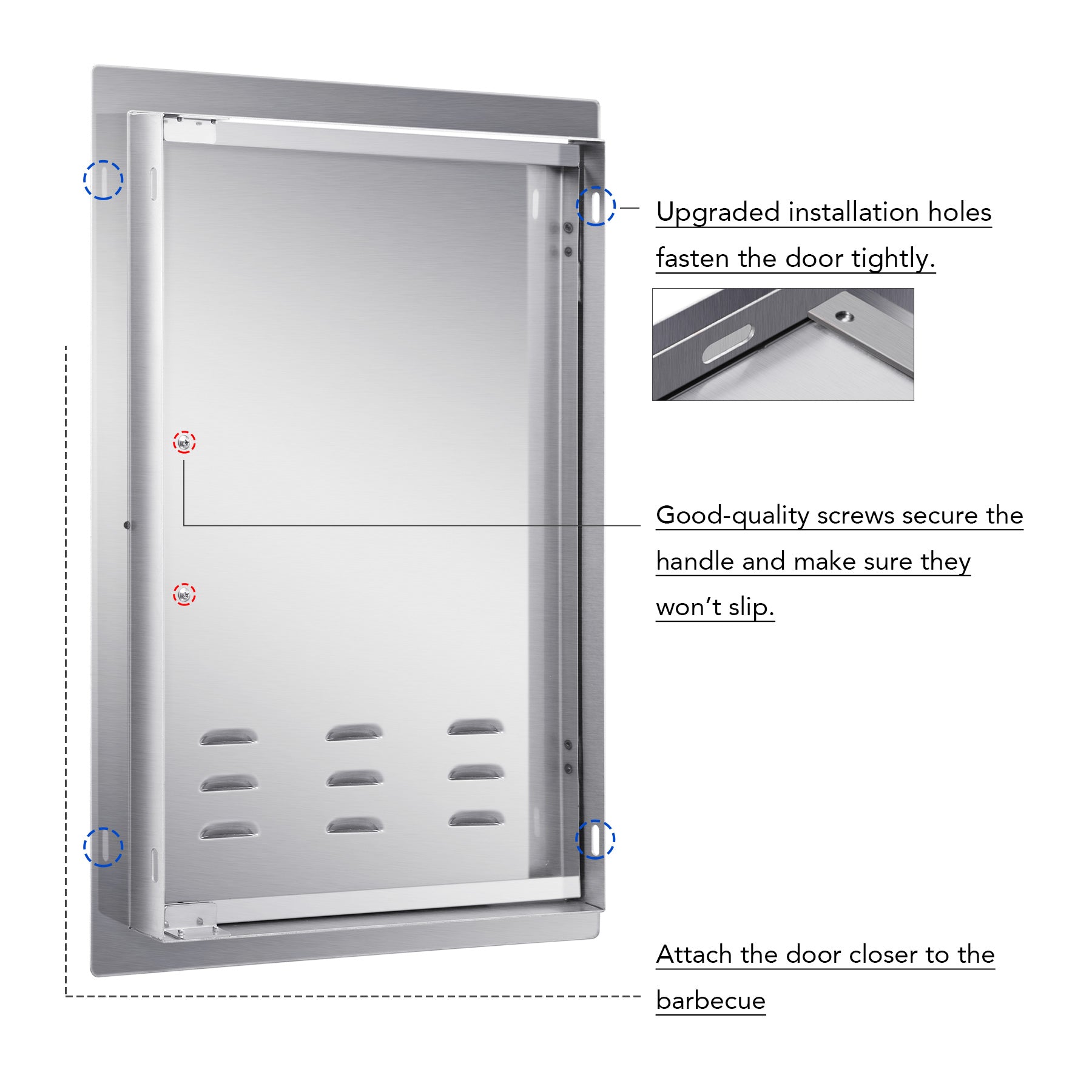 Outdoor Kitchen BBQ Door with Vents