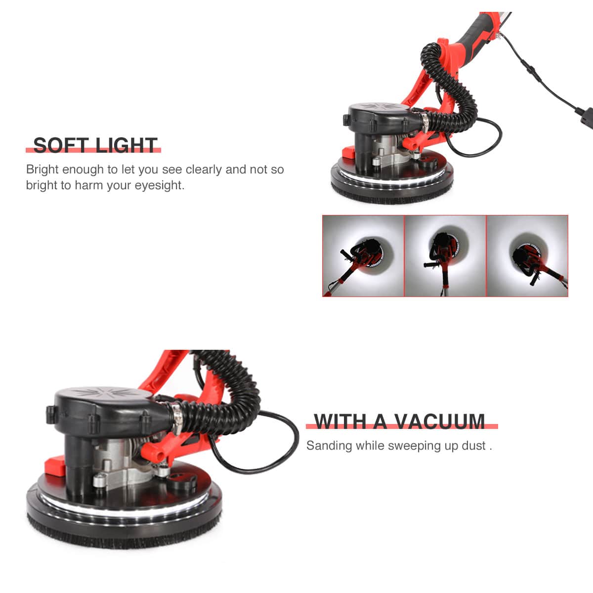 Electric 800W Drywall Sander with Vacuum
