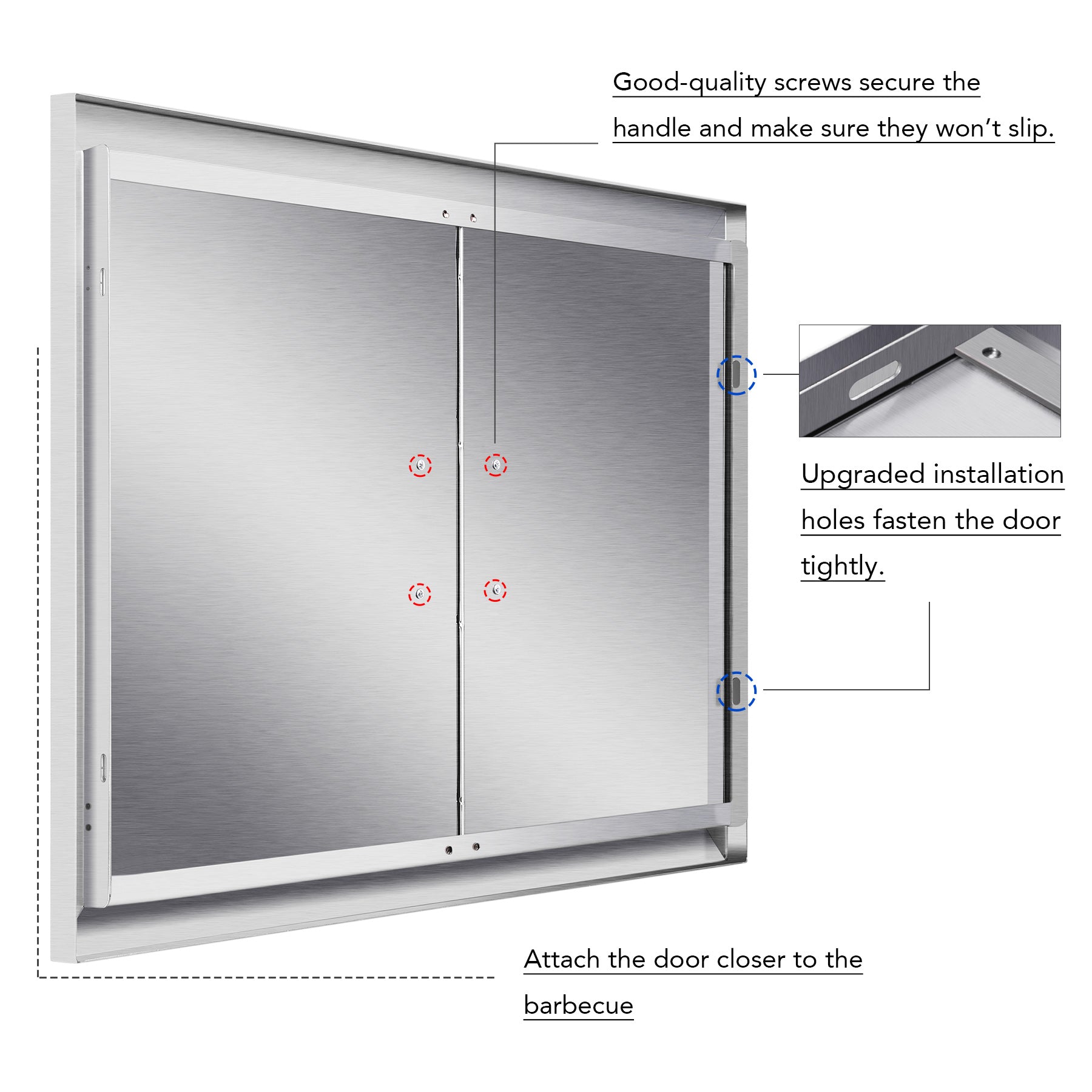 Upgraded Outdoor Kitchen Double Doors