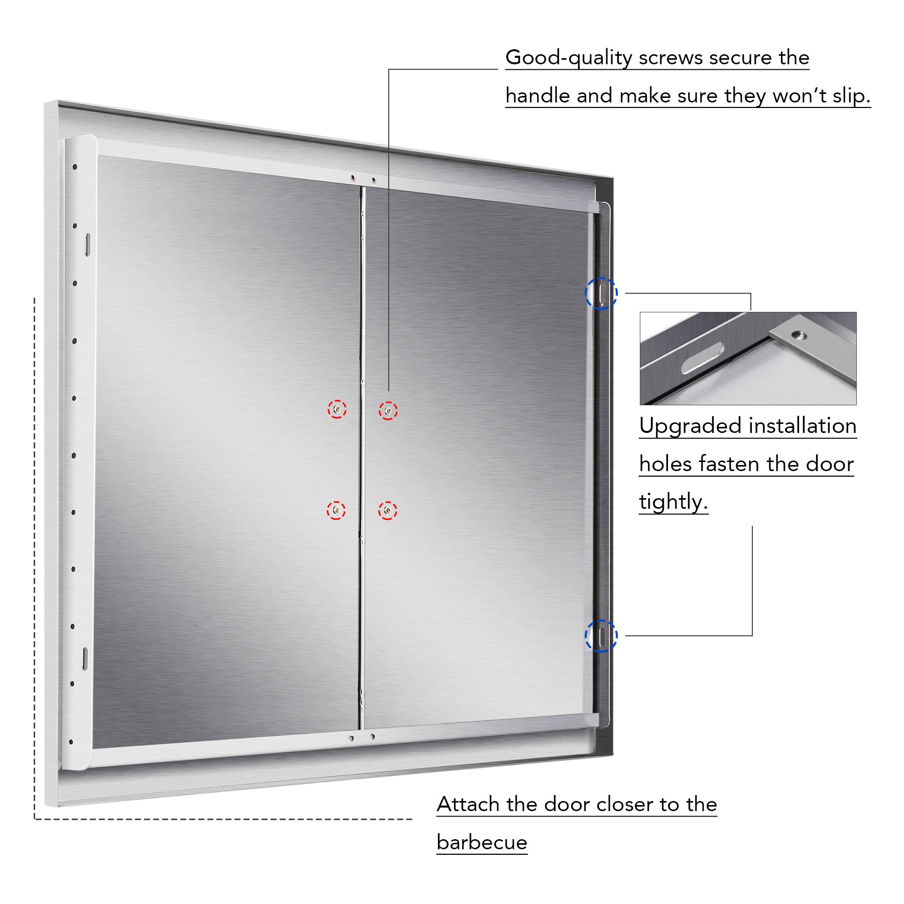 Upgraded Outdoor Kitchen Double Doors