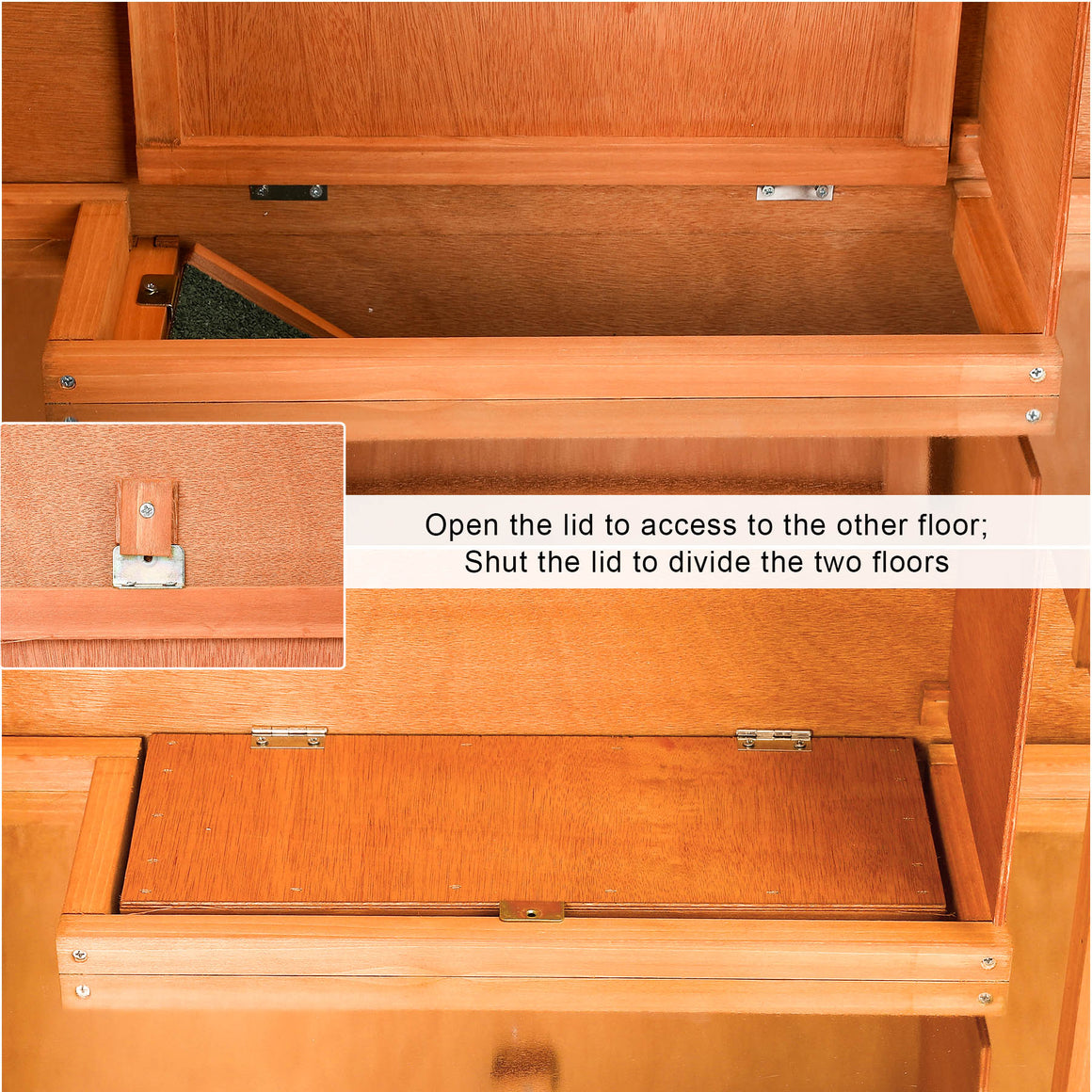 COZ 2 Tier Wooden Rabbit Hutch or Guinea Pig House