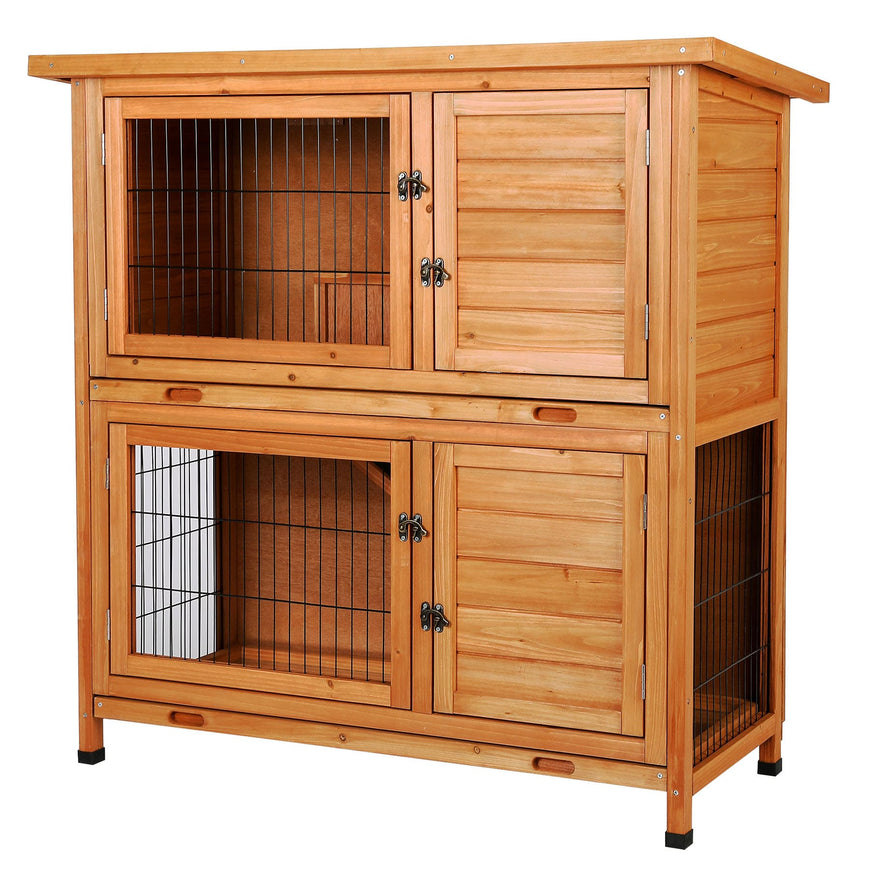 COZ 2 Tier Wooden Rabbit Hutch or Guinea Pig House