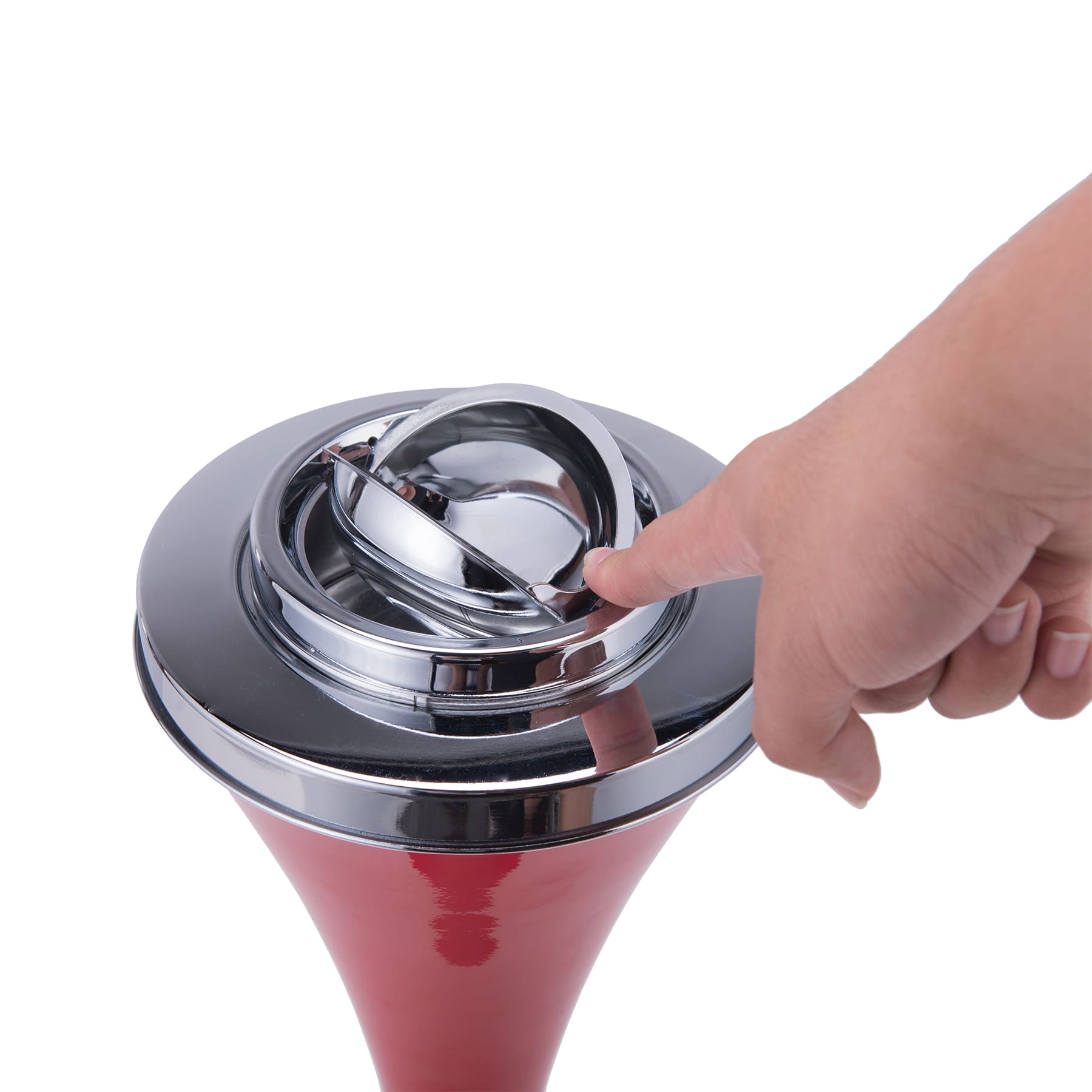 CO-Z red Ashtrays Outside for Cigarette Butt Receptacle with Lid