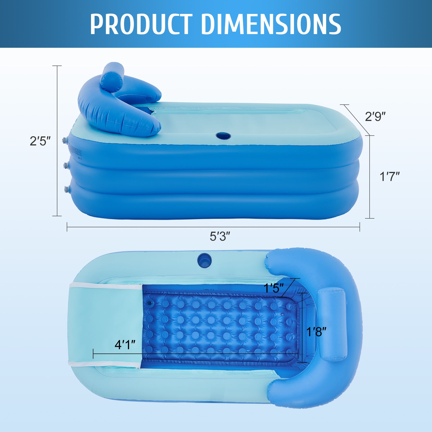 bath tub with air pump