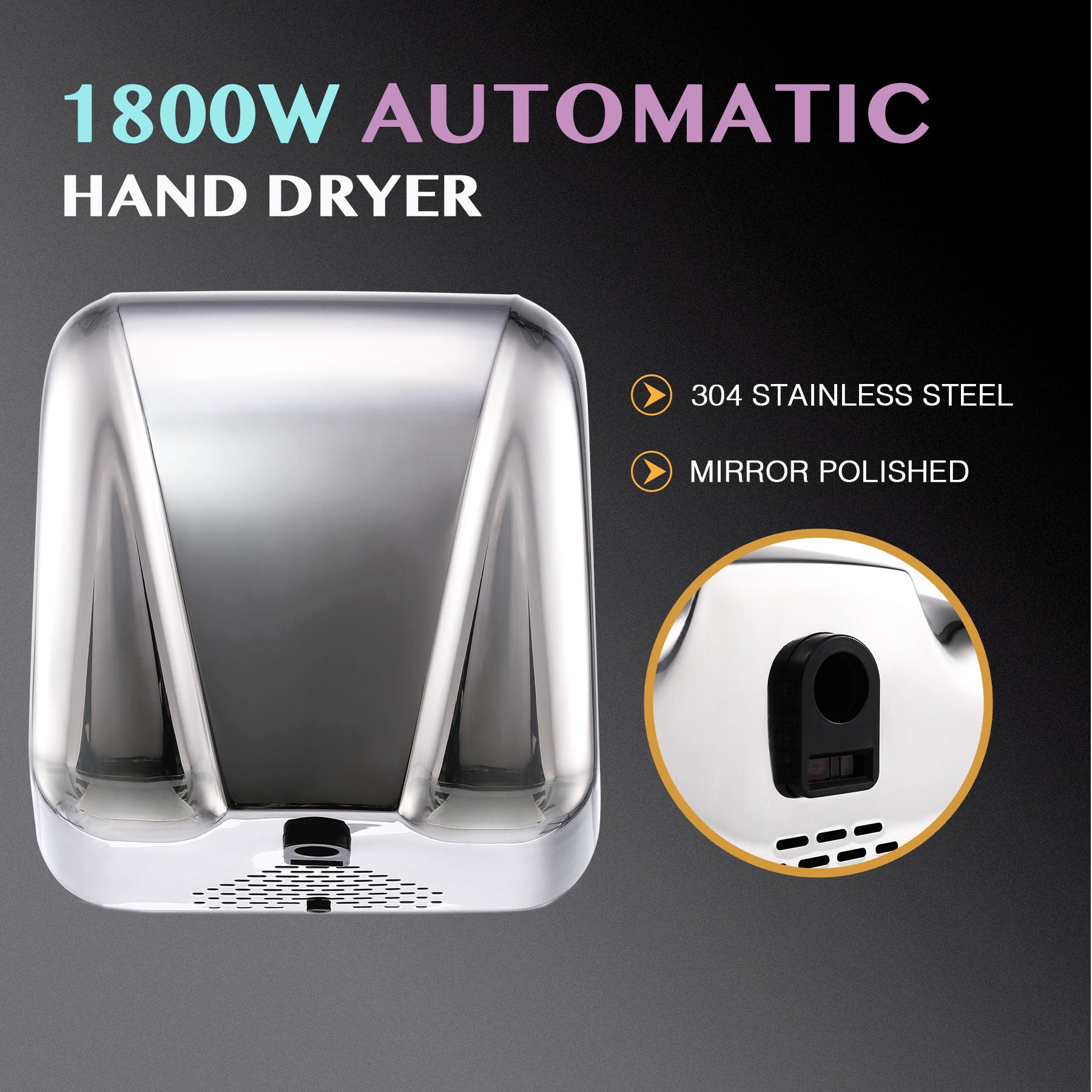 Automatic Hand Dryer Machine, Wall Mounted Hand Dryer