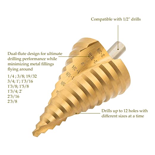 CO-Z 12 Sizes big metal drill bits