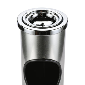 CO-Z Light Weight Steel Fire Safe Ashtray Cigarette Disposal with Trash Can