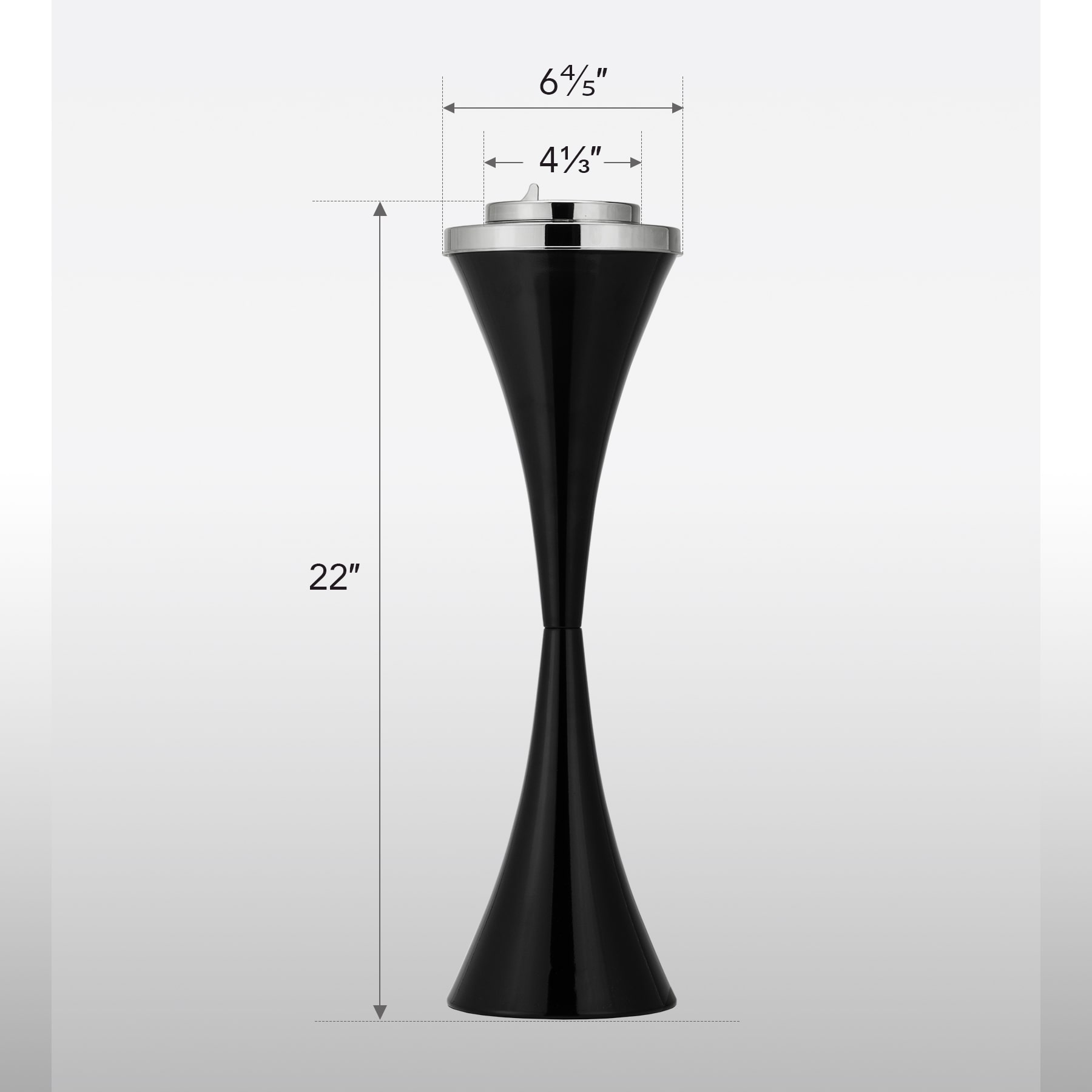 CO-Z Floor Standing Ashtray with Lid 24 In. Height