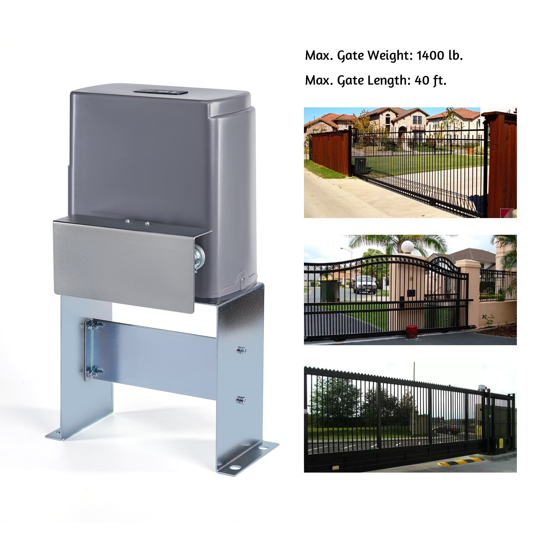 CO-Z Heavy-Duty Sliding Gate Opener for 1400lb Doors