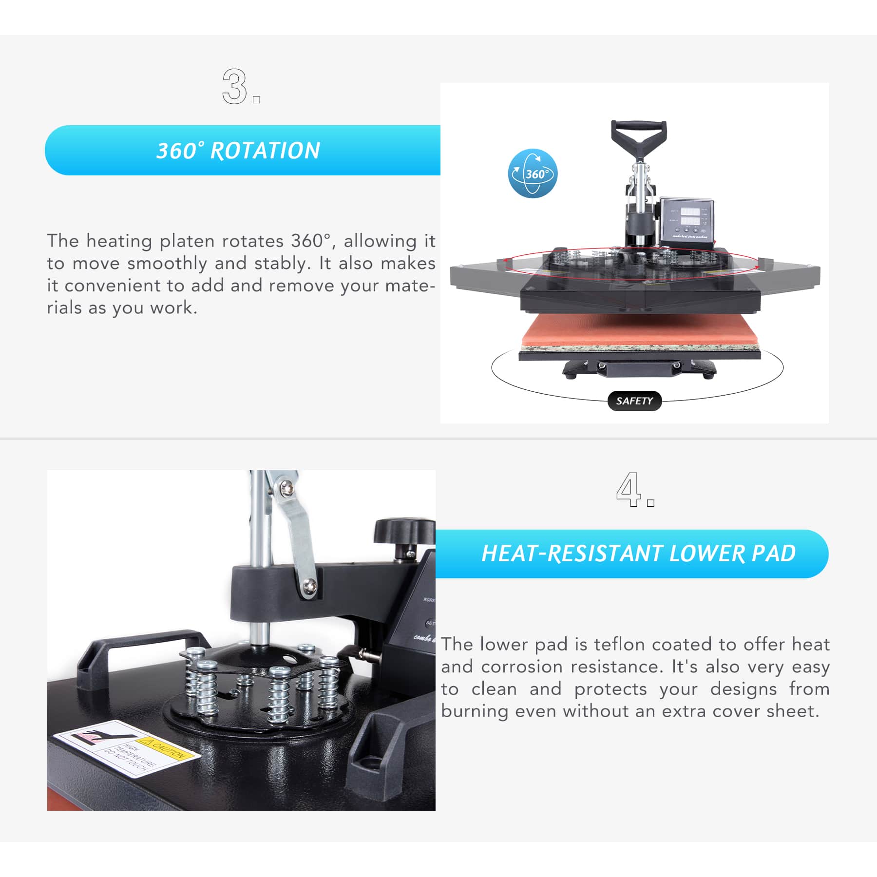 CO-Z 8 in 1 Heat Press Machine 12x15 1250W