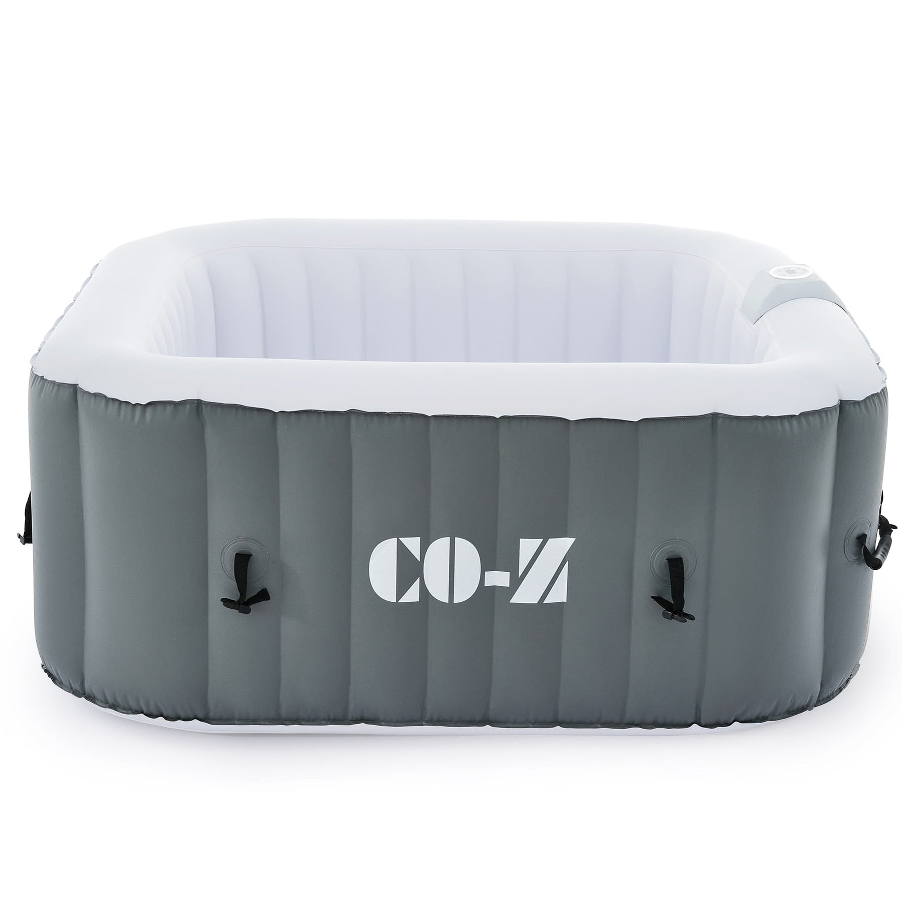 CO-Z 4 Person Hot Tub Spa Intex 4-Person 120-Jet Round Inflatable Hot ...