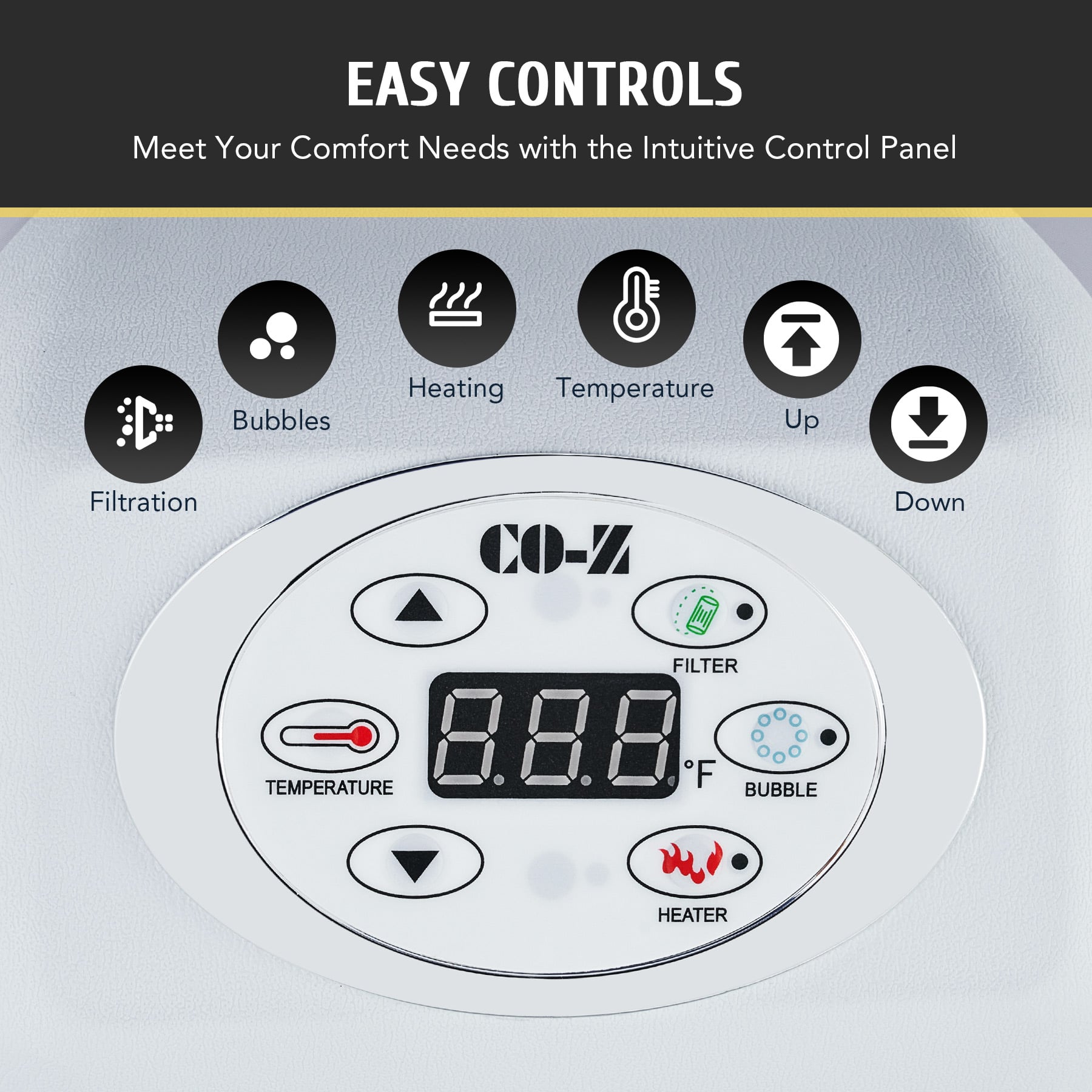 jacuzzi hot tub with Intuitive Controls