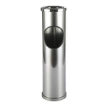 Light Weight Steel Trash Can with Ashtray (1.2 Gal)