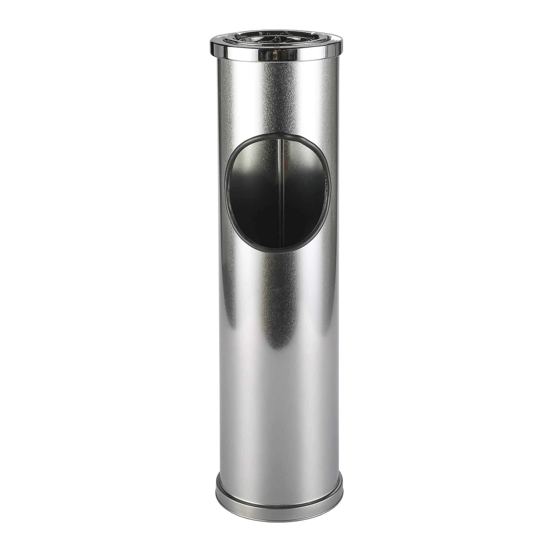 Light Weight Steel Trash Can with Ashtray (1.2 Gal)