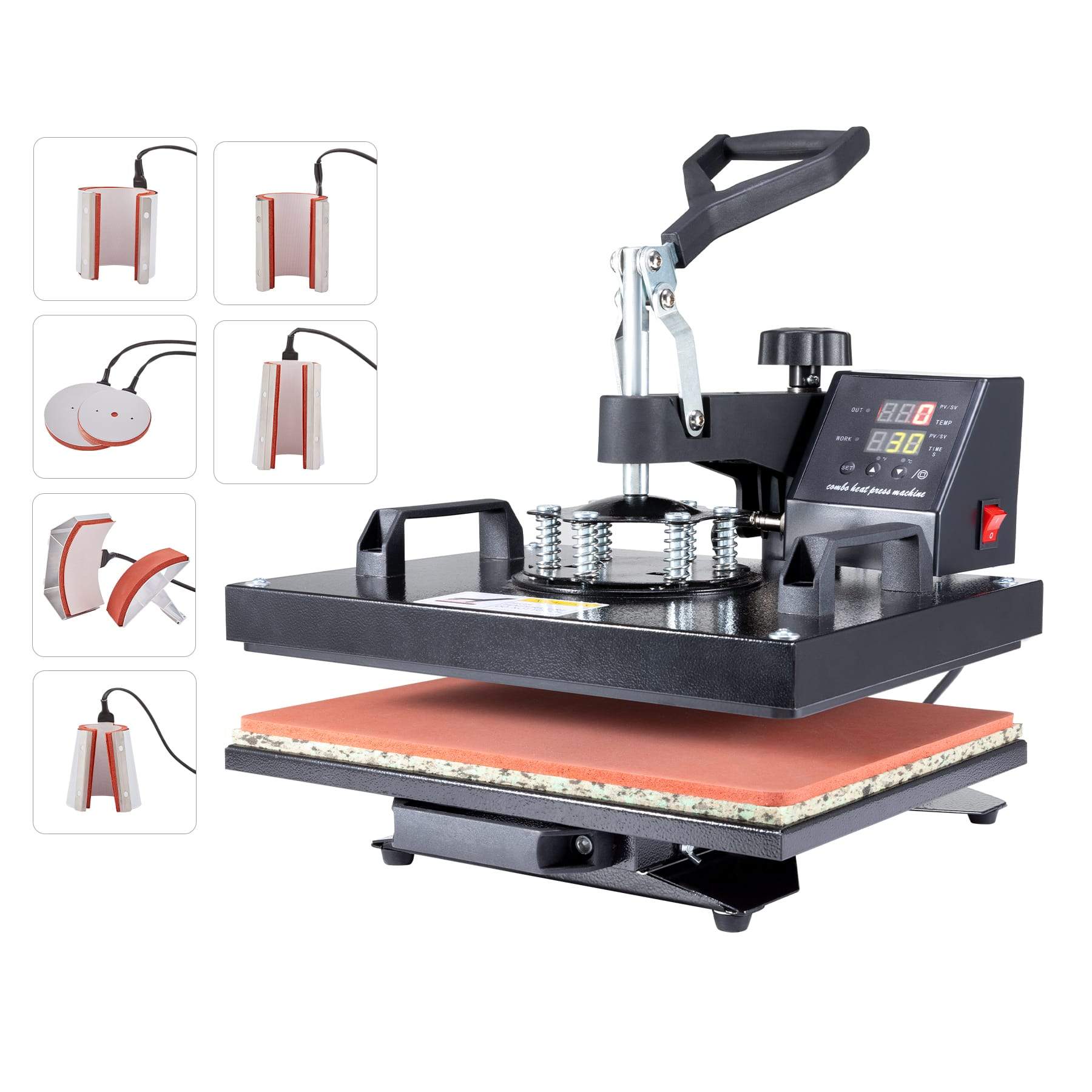 COZ 8 in 1 Heat Press Machine 12x15 1250W